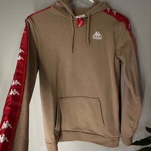 Kappa Tan and Red Contrast Hoodie